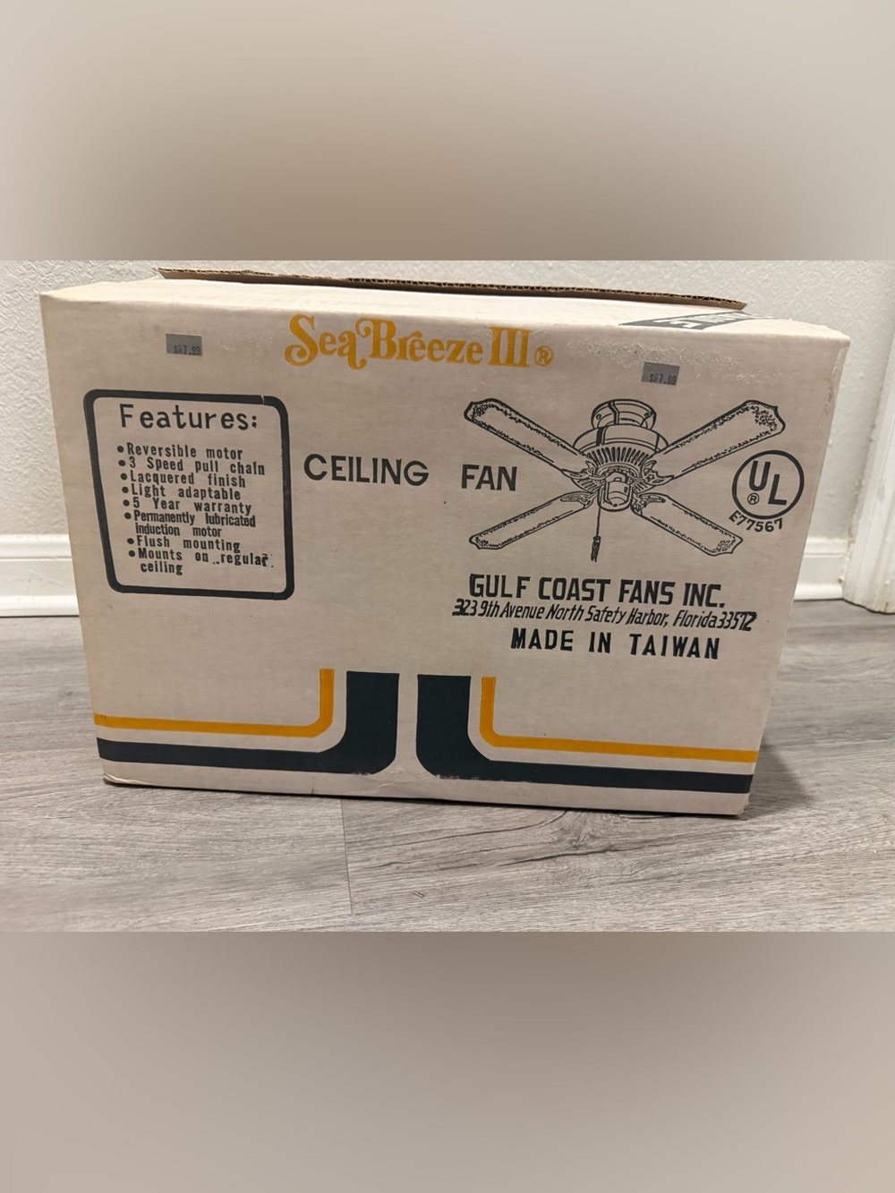 VTG Sea Breeze III ceiling fan Reversible Motor 3 Speed Pull Chain Flush Mount